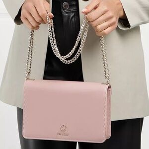 Ted Baker Jessi Pale Pink Concertina Leather Shoulder Bag